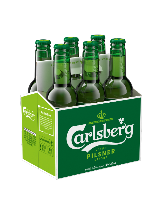 Carlsberg Pilsner 6x330ml Bottle Lopro
