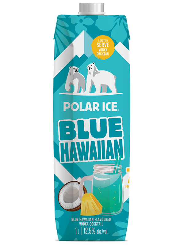Polar Ice Blue Hawaiian Vodka Cocktail