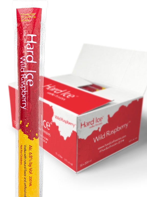 Hard Ice Vodka Freezie Raspberry 50 Pk